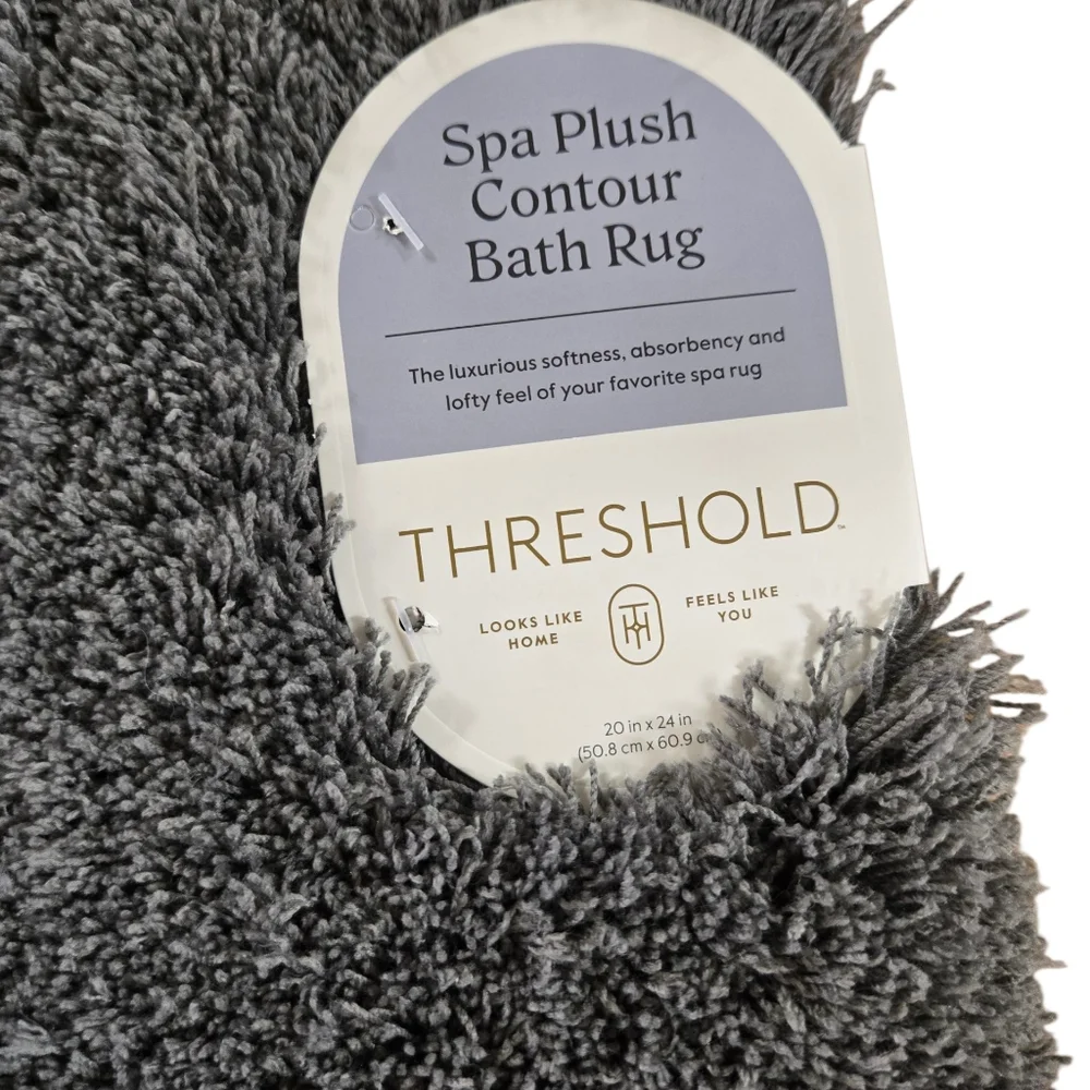 Threshold Charcoal Spa Plush Bath Mat